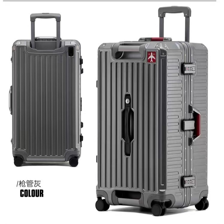New Thickened Large Size Luggage Case Aluminum Frame Double Inner Zipper Sports Version Luggage Case for Men and Women New Thickened Large Size Luggage Case Aluminum Frame Double Inner Zipper Sports Version Luggage Case for Men and Women