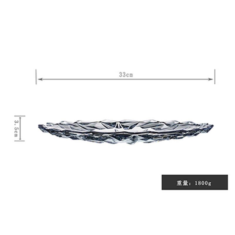 Bandeja de cristal grande de estilo nórdico para frutas y aperitivos, para uso doméstico en la sala de estar, bandeja para frutas, bandeja para dulces, bandeja creativa para frutas y verduras. image 15