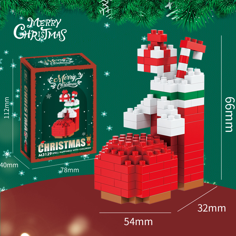 Juguetes de construcción de bloques de Navidad para niños ensamblaje puzzle Santa Claus muñeco de nieve decoraciones festivas regalos al por mayor image 20