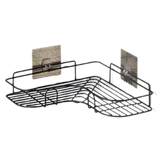 Corner Bathroom Shelf, Wall-Mounted Triangle Rack, Metal Wire Storage, Multiple Sizes
