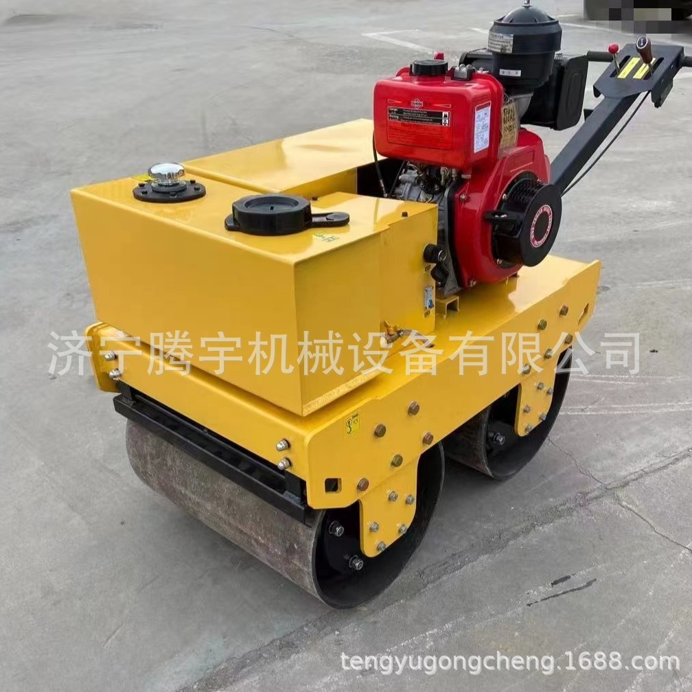 厂家供货手扶式双钢轮振动压路机柴油钢轮压路机手推式压路机高效