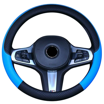 protective cover non-slip car interior supplies — Steering wheel cover - f021-black-blue-38cm