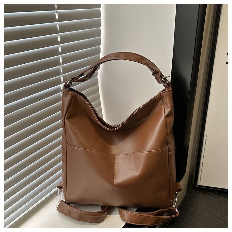Large-capacity retro 2026 new commuter bag, fashionable shoulder tote bag, model E1