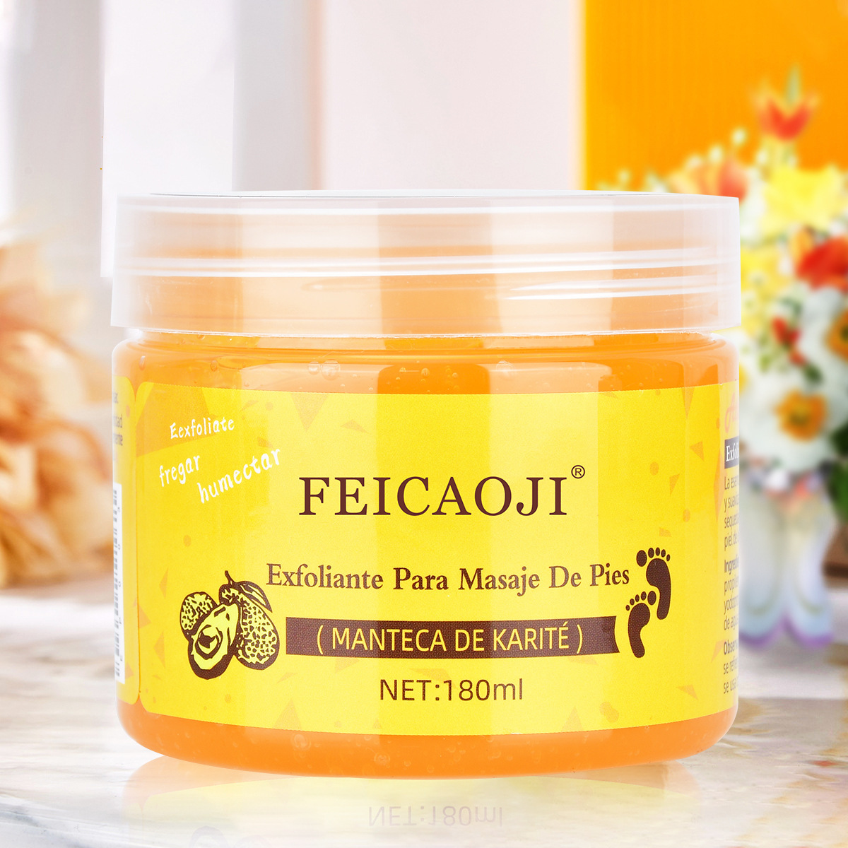 Exfoliante de pies de manteca de karité, gel exfoliante para pies, exfoliante corporal para pies