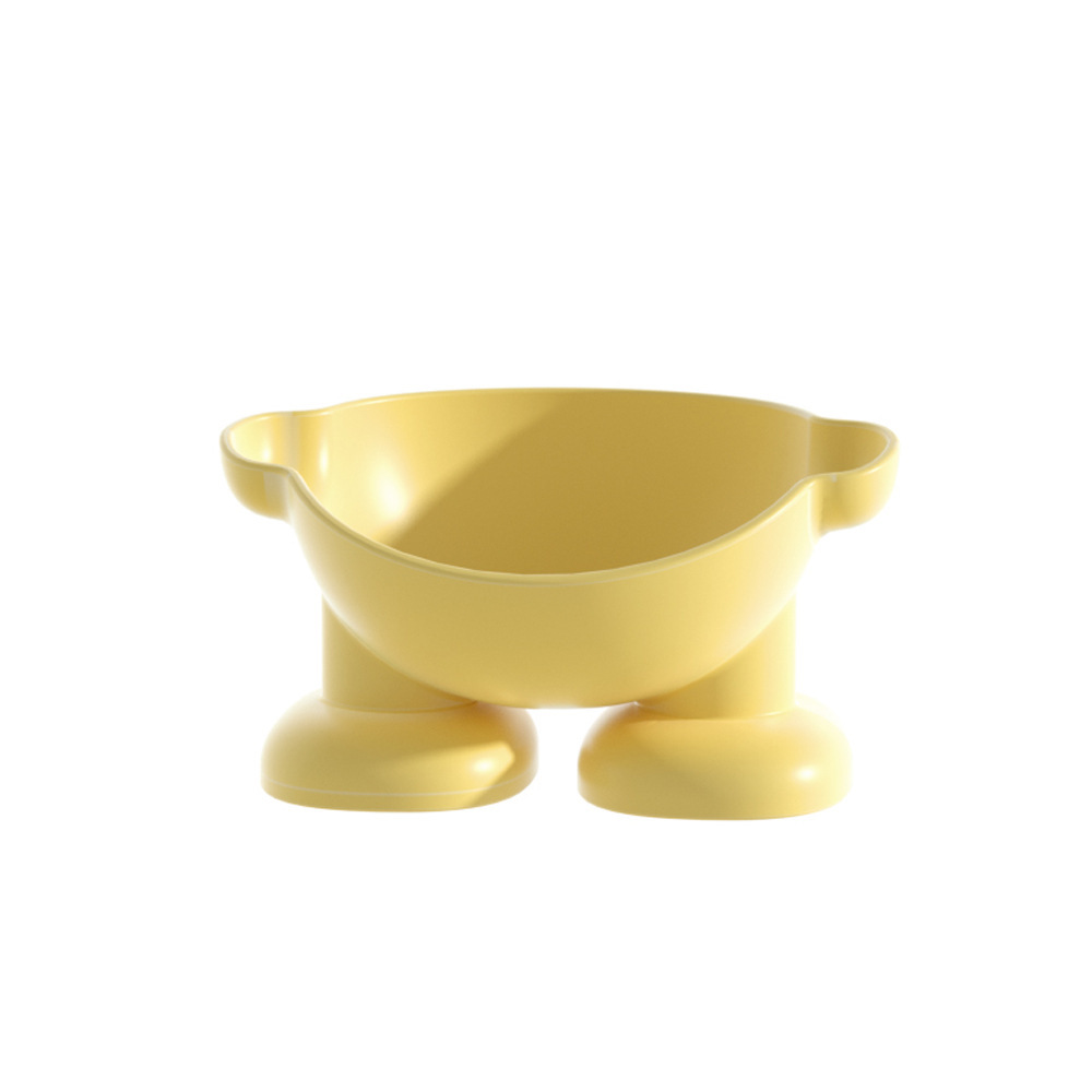 Tazón de gato anti-derrumbamiento cuello de protección inclinado para gatos tazón de comida para perros de plástico general para mascotas antideslizante alto tazón al por mayor