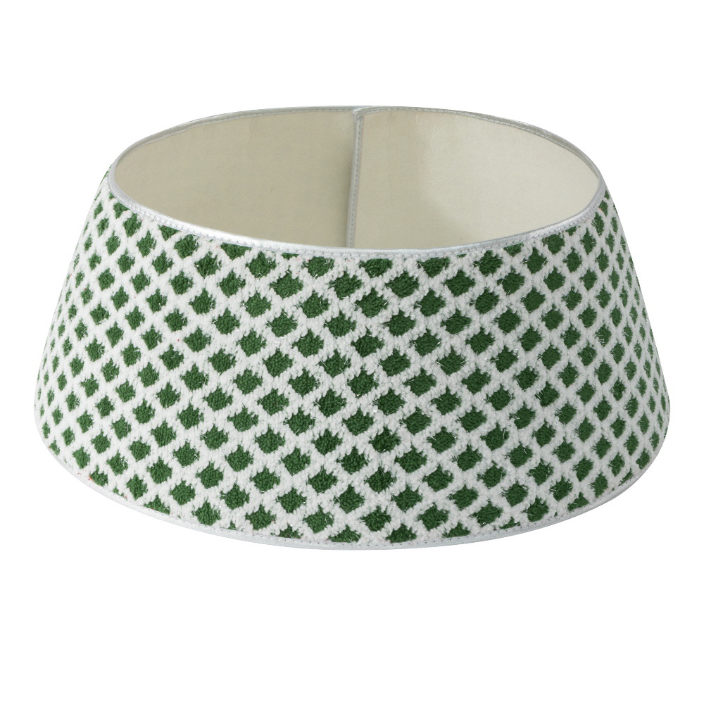 Nuevo cruzado de Navidad cuadrado de peluche árbol de Navidad collar de peluche escenas de diseño accesorios artesanías