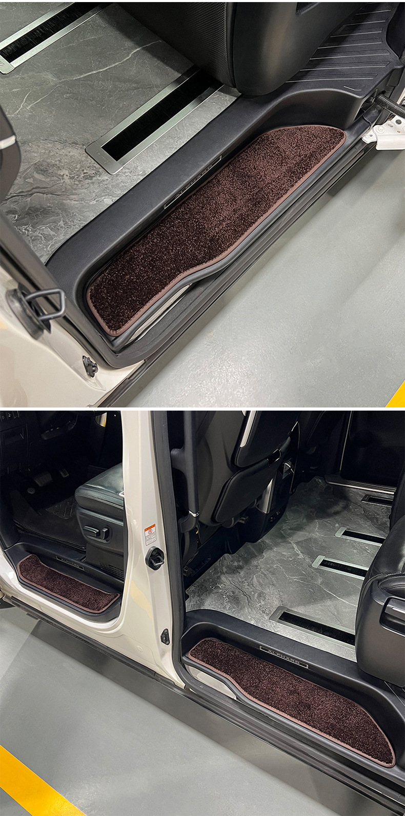 Alphawell Welcome Pedal Carpet, Customized Four-Door Threshold Mat for Specific Vehicles, Car Interior Modification