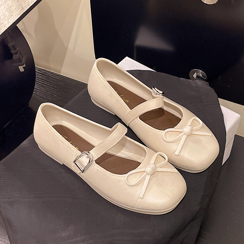 Bowknot Closed-Toe Flats for Women 2025 New Fashion Stylish Versatile Gentle Shallow Soft-Soled Mary Jane Flats for Women