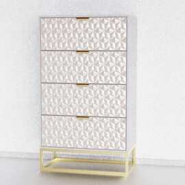 2025跨境工厂全新定制鞋柜客厅入户高奢设计鞋柜鞋架带金属架