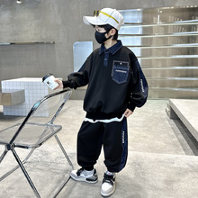 男童春秋款POLO衫套装2025新款春季卫衣中大童儿童男孩春装酷帅潮