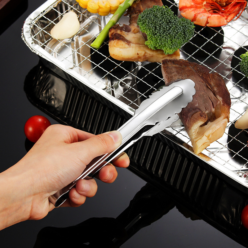 食品クリップステンレスバーベキュークリップバイキング食品クリップ焼肉クリップキッチンパーマ防止パンクリップ焼肉クリップ|undefined