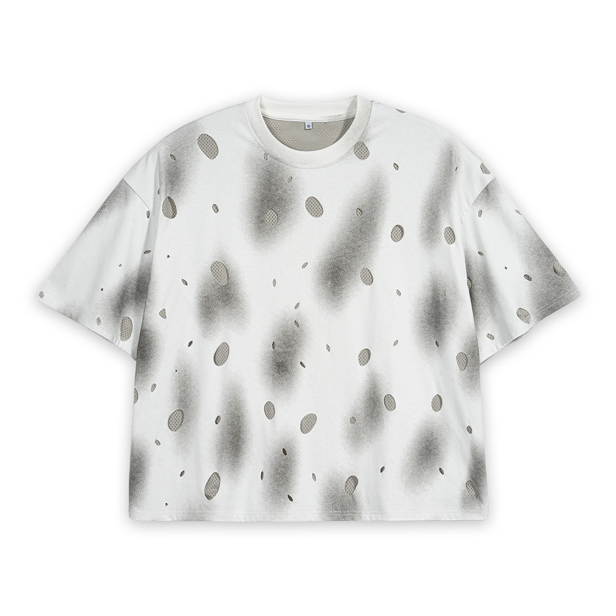 ETAI Hombre| Falso de alta calidad dos piezas agujeros viejas camisetas masculinas mallas sueltas transpirables de doble capa para hombres mangas cortas image 7