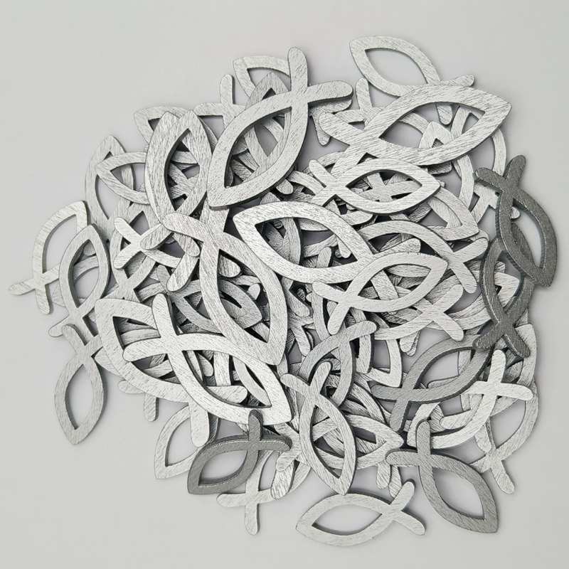 Pescado de madera bautismo decoración ornamento decoración peces pequeños decoración de pared pescado de madera rebanada de madera Santa cena Mesa decoración del hogar