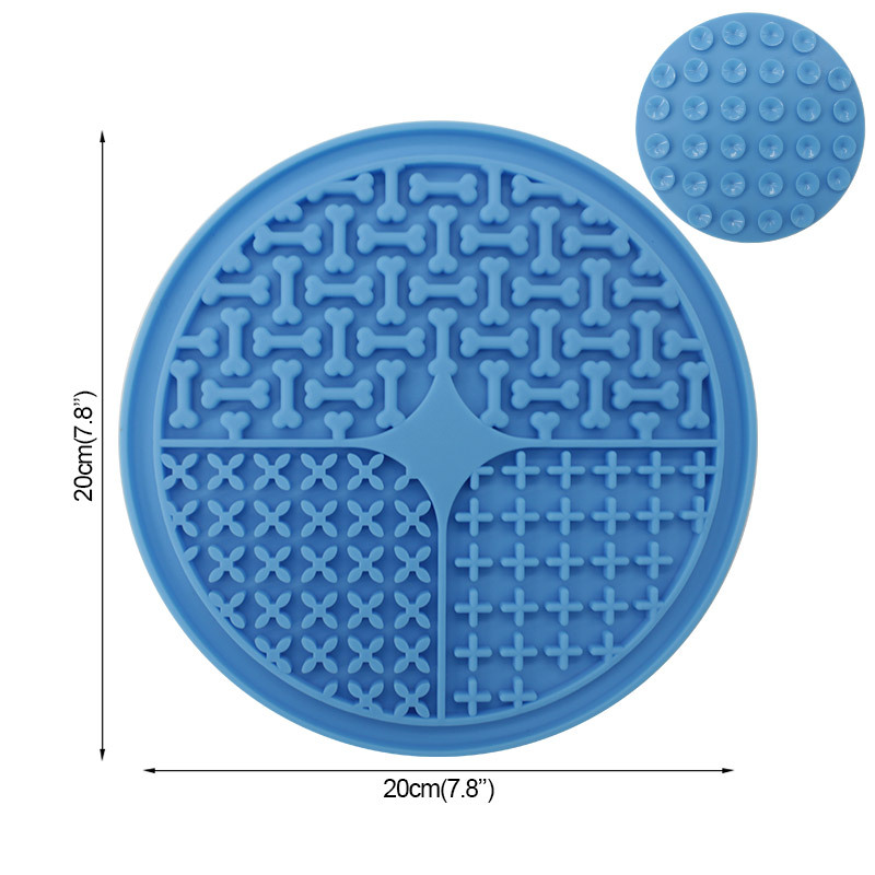 Estera de comida de silicona para mascotas con ventosa gato y perro placa estera de comida lenta antiestrangulamiento y dispensador de comida lenta estera de comida para mascotas antideslizante impermeable