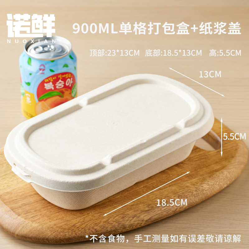 Caja de embalaje de frutas, caja de comidas desechable, viaje de primavera, picnic, camping, comida ligera, arroz cortado, doble división al aire libre