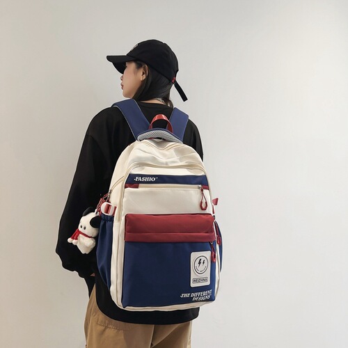 Backpack for Boys and Girls, Lightweight for High School and Middle School Students, Large Capacity Dual-Shoulder Bag for Middle School Students, Weight Reduction, Aesthetic, Letter Backpack