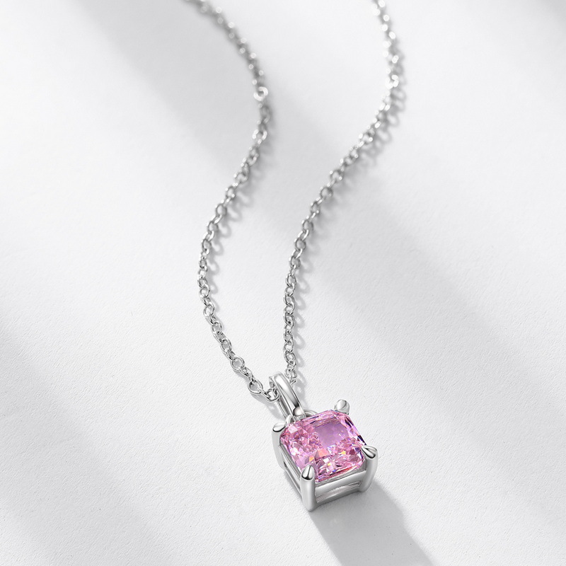 Wilsheng joyería nueva S925 plata pura colgante de moda elegante Rosa Flor hielo corte diamante alto carbono entrega la fábrica