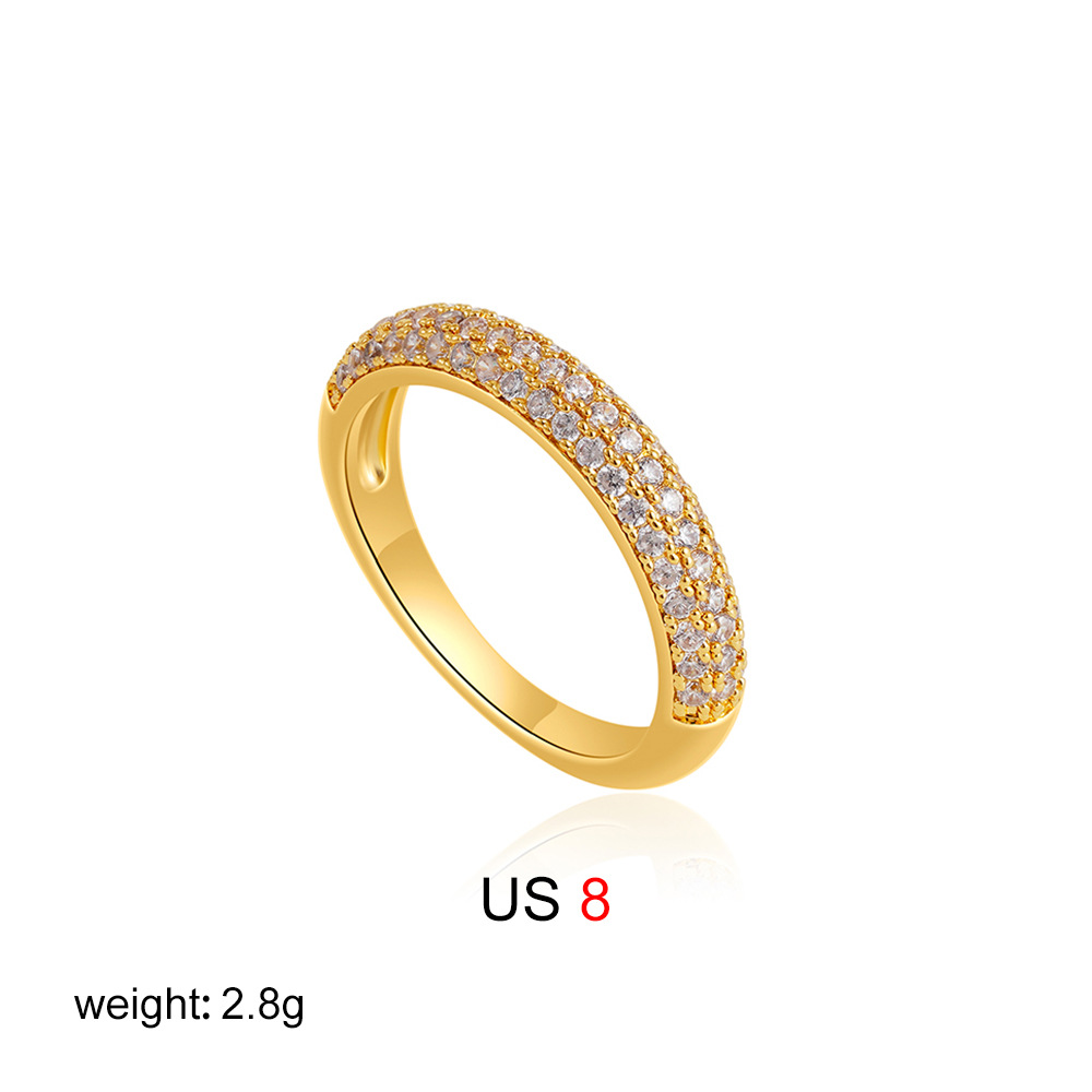 18K Gold Plated Plating Material Wholesale Jewelry Classic Style Shiny Geometric Copper 18K Gold Plated Plating Rings