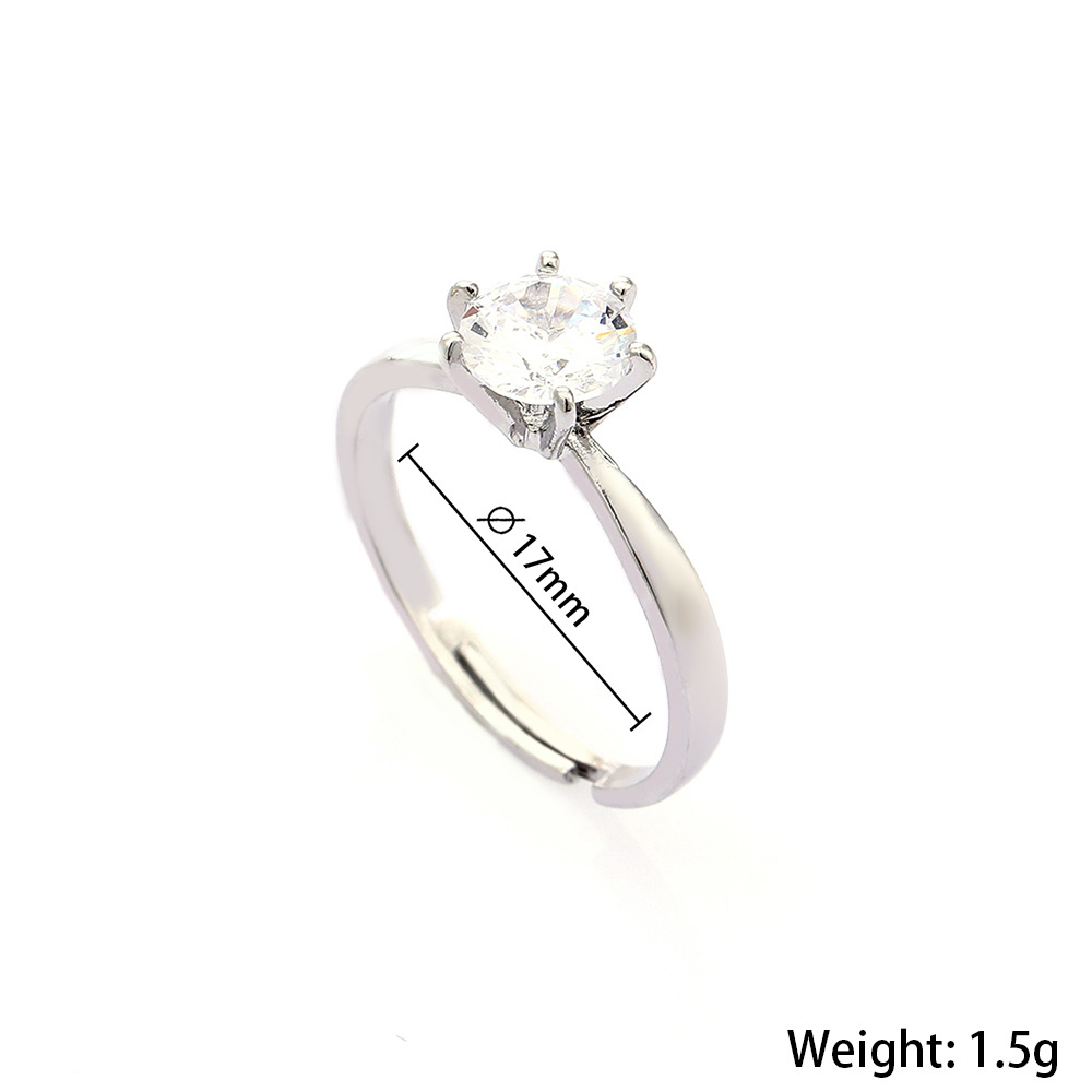 Vente En Gros Bague En Strass Incrustée Simple display picture 1