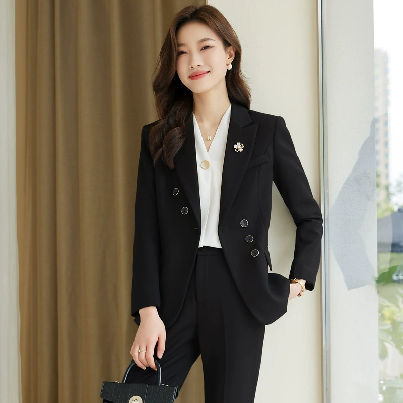 Осенний классический костюм пиджак, комплект, Overall, городской стиль, slim fit