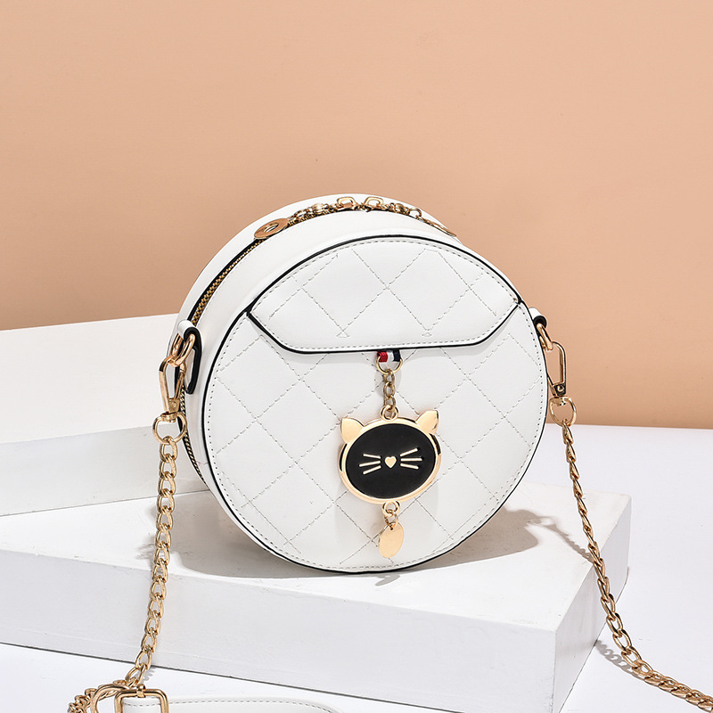 This year's popular small bag 2021 new fashion summer fashion round women's bag chain bag shoulder messenger bag This year's popular small bag 2021 new fashion summer fashion round women's bag chain bag shoulder messenger bag