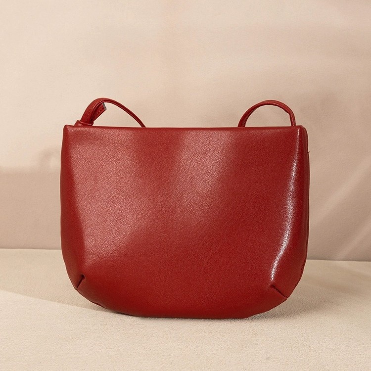 Gefini 2025 New Casual Versatile Cowhide Women's Bag Retro Shoulder Crossbody Fashion Saddle Bag - Thumbnail 2