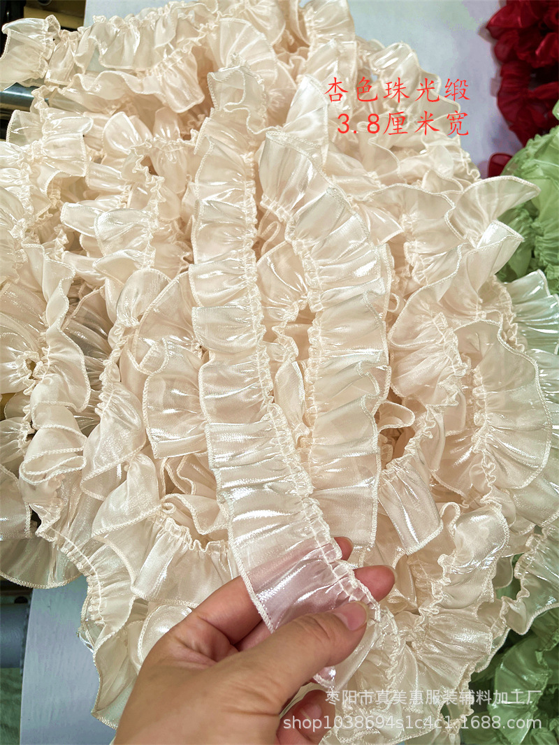 살구 진주빛 새틴 3.8cm 폭 1 가격
