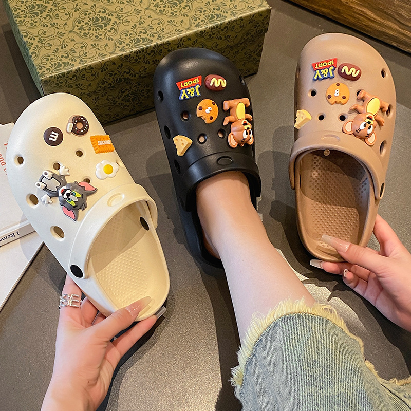 2025 New Summer EVA Hole Shoes Shoes Shoes Women's Shoes Fashion Trendy Outfit Casual Couple Sandals and Slippers