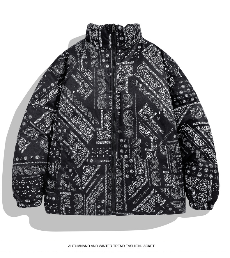 Vêtements pour hommes Veste double face pour hommes en automne et en hiver, veste décontractée ample, manteau en coton, manteau en coton épaissi,_voghion.com