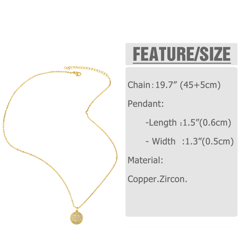 European And American Diamond Smiley Face Pendant Necklace For Women Ins Simple Hip Hop Vintage Sweater Chain Cross-border Autumn And Winter New Nkz52 display picture 2