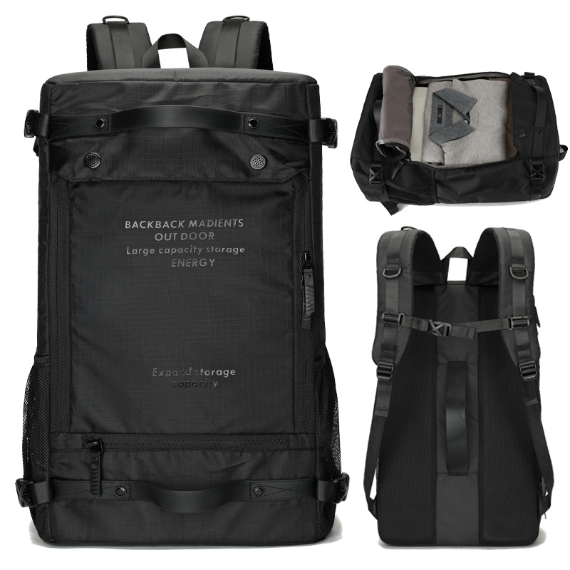 60L large-capacity expandable travel backpack, multifunctional hand-held crossbody backpack, carry-on bag for short trips