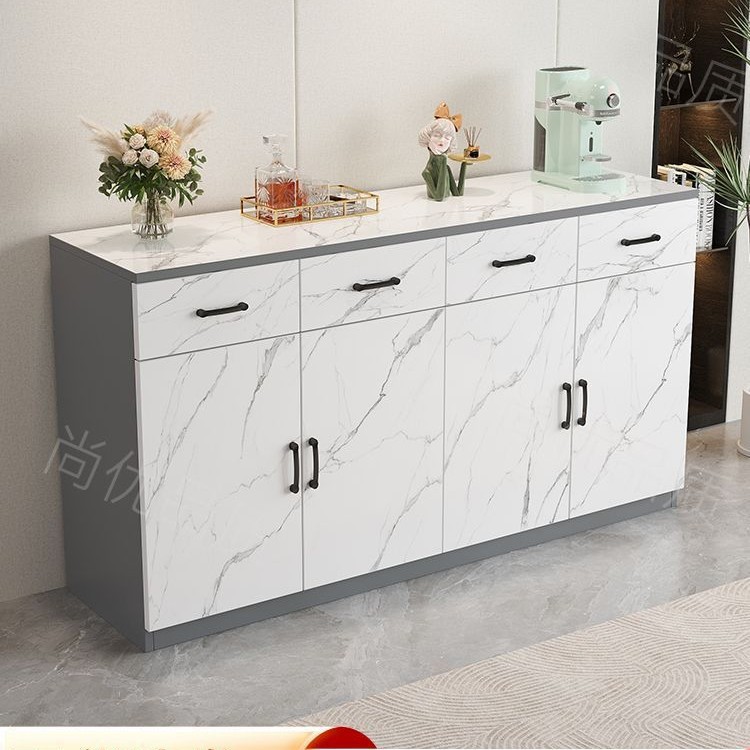 Imitation Slate Sideboard Living Room Storage Cabinet Storage Cabinet Household Tea Cabinet Kitchen Cupboard Wall Storage Tea Cabinet