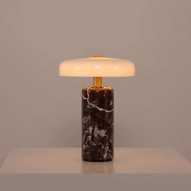Trip Carrara Portable Rechargeable Table Lamp Living Room Bedroom Bedside Marble Atmosphere Lamp Nordic Night Light