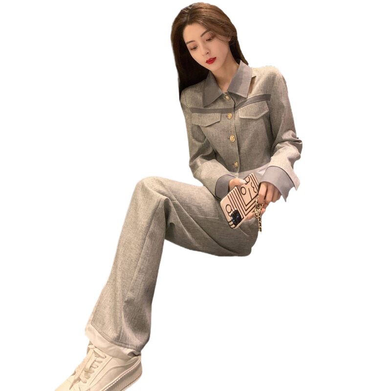 2025年新款时尚洋气感休闲两件套秋季女装小香风套装女秋冬|undefined