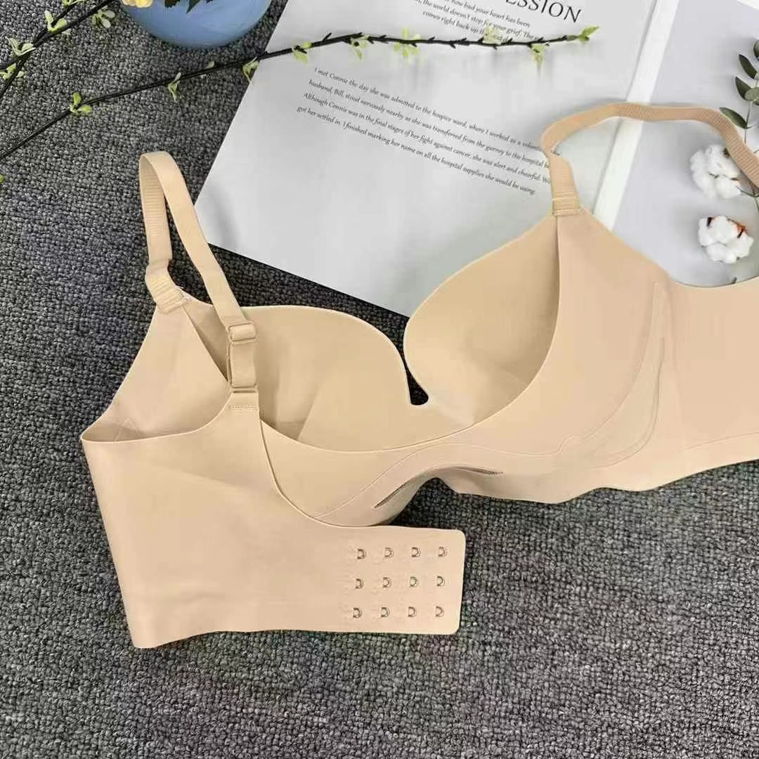 6801 ropa interior sin marcas de bajo precio para mujeres pechos pequeños mostrando un pecho más grande, cómodo y transpirable sin anillo de acero para evitar la caída del sostén