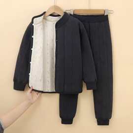 2026开学新中式男女童保暖衣羊毛好看不臃肿学生必备校服神器