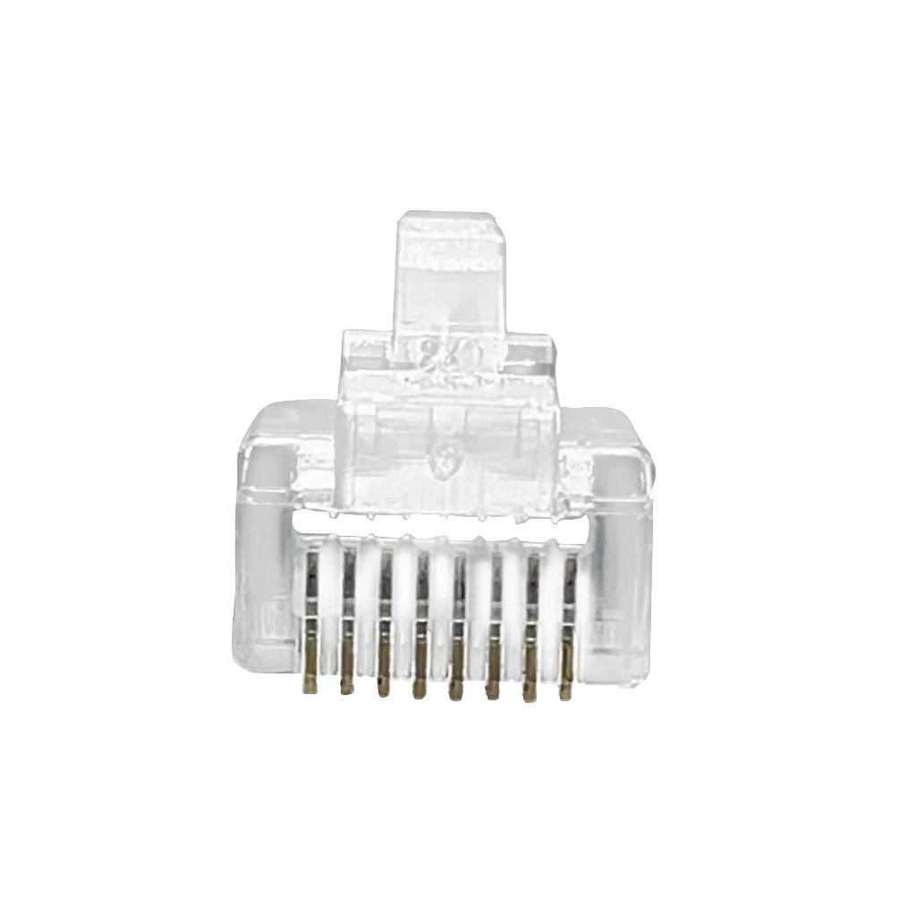 Кабель CAT6 8P8C класса шесть для глобальной сети, гигабитный, золотой, прямое соединение RJ45 без экрана, шестой класс, кристаллическая головка