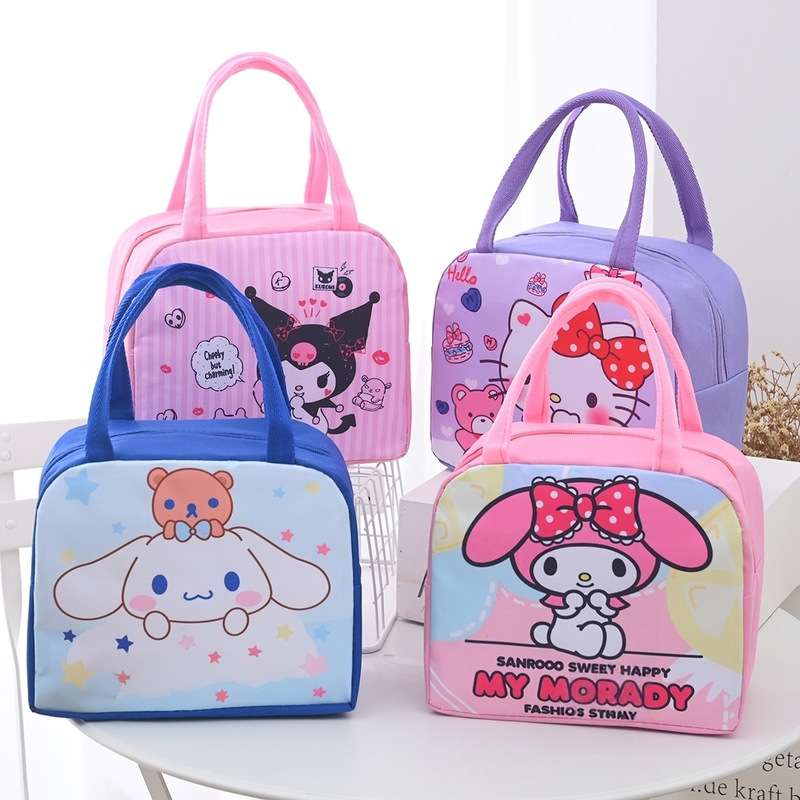 Cute Cartoon Student Insulated Lunch Box Bag Children's Portable Lunch Bag Lunch Bag Waterproof Rice Bag