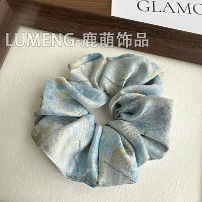 Handmade Hair Accessory, High-End Hair Rope — Saç üçün rezinlər - blue-mist-blue-gauze
