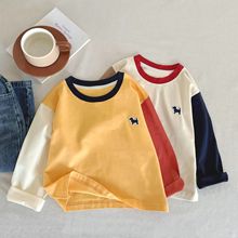 现货长袖儿童T恤2025秋冬中小童T恤长袖上衣儿童日系T恤打底衫