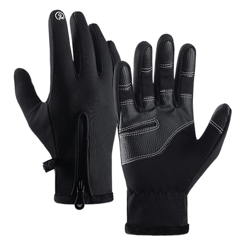 Winter Outdoor Motorcycle Riding Gloves Touch Screen Plus Velvet Cold-Proof Cycling Winter Gloves Mountaineering and Skiing Warm Gloves