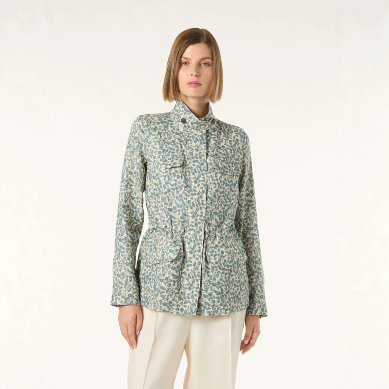 Shenzhen Nanyou Old Money Style Lp Printed Linen Traveler Windbreaker Jacket Old Money Style Loose Jacket Baseball Jacket
