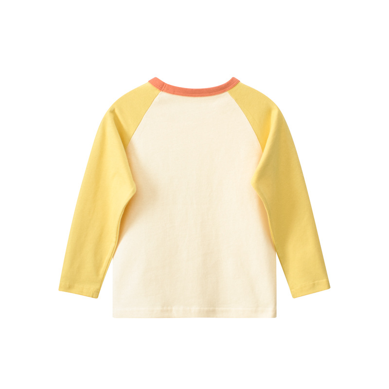 27 hogar estilo coreano ropa para niños suministro transfronterizo Camiseta de manga larga para niños otoño camisa de fondo para hombres ropa de bebé entrega de una sola pieza