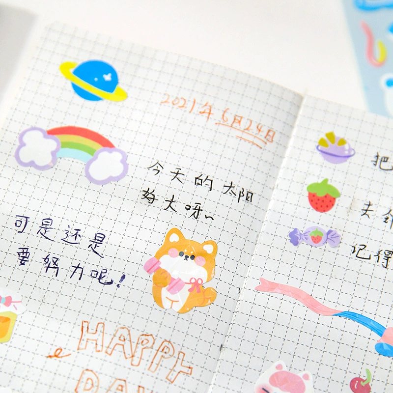 Лазерная карта наклейка Мэнфу клуб серии Cute Handbook Diary DIY Decoration Sticker 8 моделей