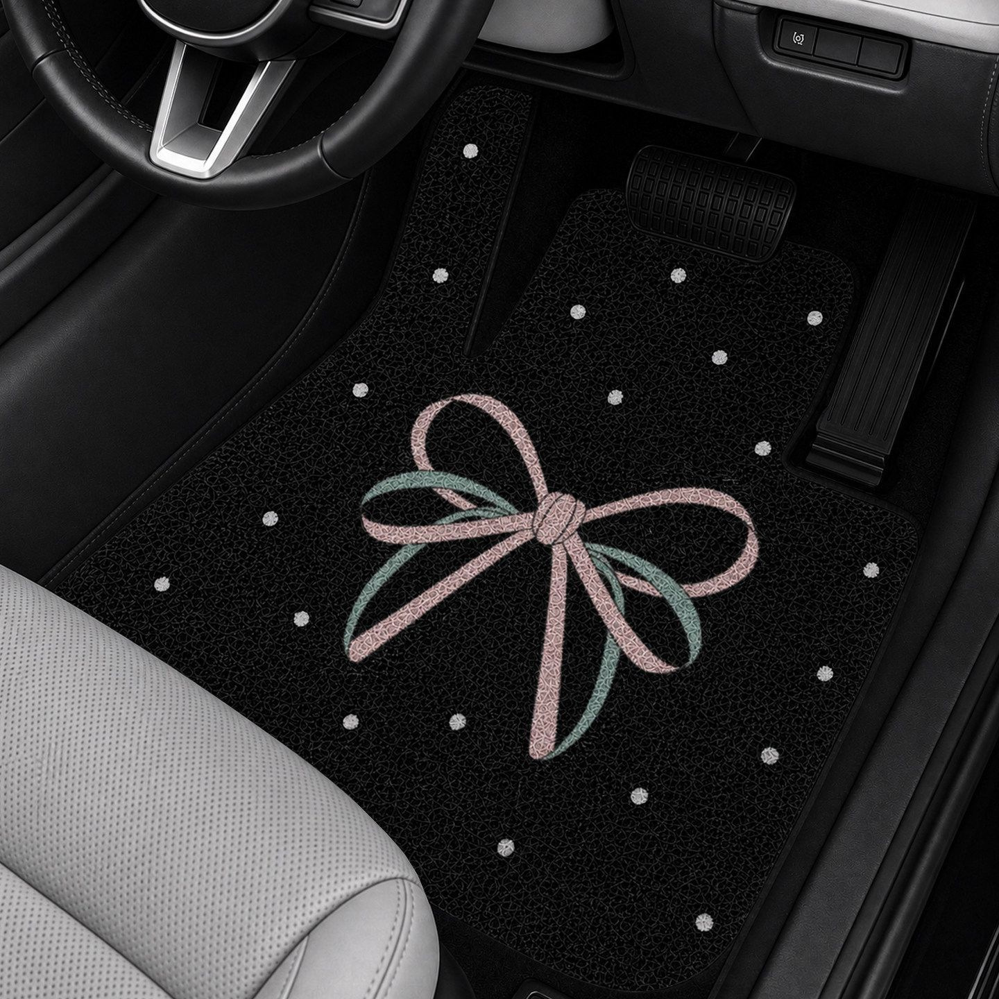 Customized small order ins-style cute car floor mat, silk loop mat, mud-scraping, anti-dirt, wear-resistant, easy to clean foot mat