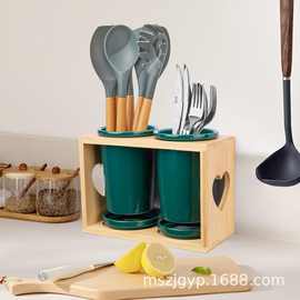 厨房木质用品筷筒家居餐具置物架创意筷架厨具筷子筒收纳