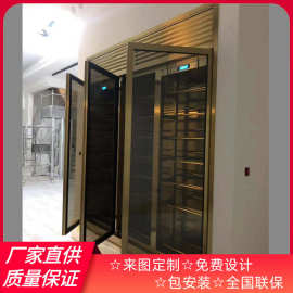 酒吧KTV 恒温恒湿雪茄柜烟柜 金属不锈钢雪茄柜 设计效果图片