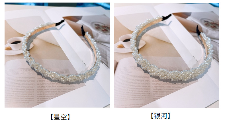Korean Retro Pearl Bridal Headband display picture 26
