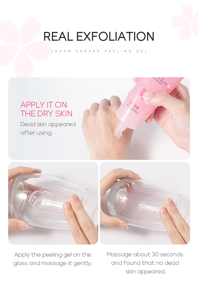 Cross-border LAIKOU Cherry Blossom 100g Body Exfoliating, Pore-cleansing, hydrating and moisturizing Skin care products Manufacturer wholesale undefined