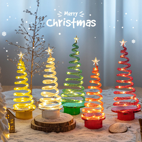 Cross -border desktop glow Christmas tree Christmas decorative props…